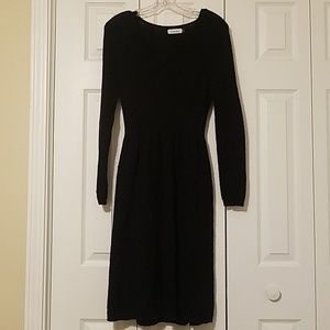 Calvin Klein Black V Neck Sweater Dress
